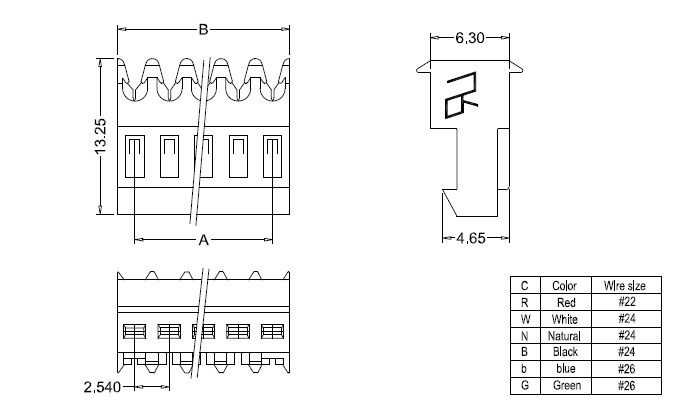 M2050-NC(180&deg;) IDC m&eacute;retek